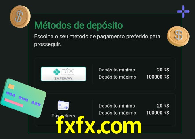 O cassino fxfx.com oferece uma grande variedade de métodos de pagamento